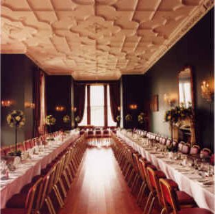 The Dewar Room set for a wedding reception.