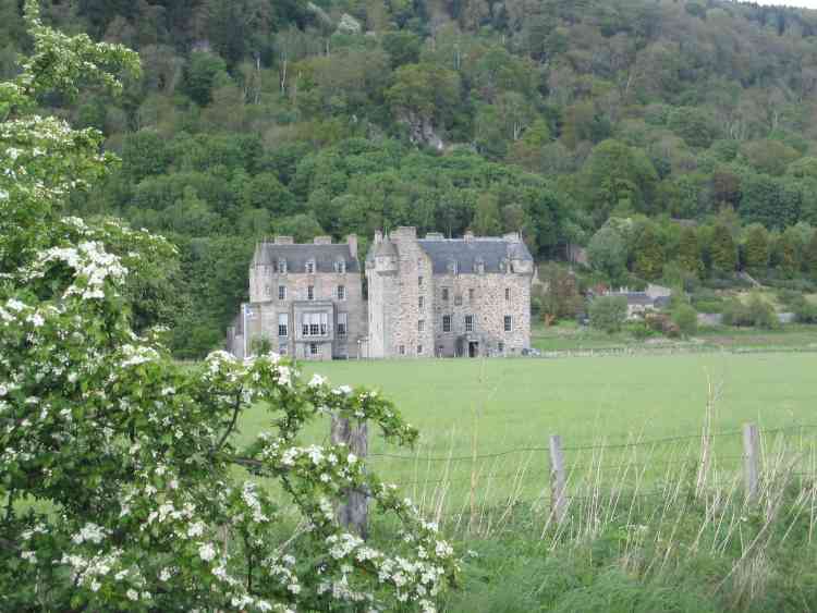 View of Castle Menzies in the Spring